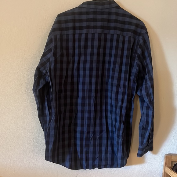 Alfani Men’s Slim Fit Stretch long sleeve button down Dress Shirt sz L 16-16.5 - Picture 3 of 4